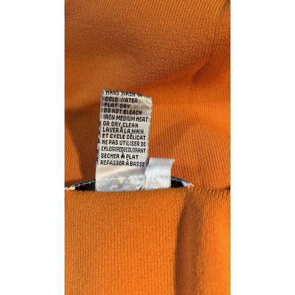 Joseph A Knit Top Tank Orange Tight Women Y2K SZ LG Office Wear Preppy Casual - Picture 6 of 6